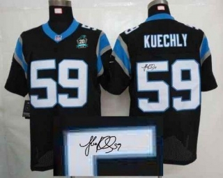 Nike Panthers -59 Luke Kuechly Black Team Color With 20TH Season Patch Men's Stitched NFL Elite Auto