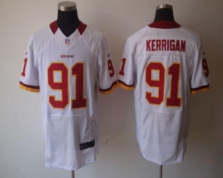 Nike Washington Redskins -91 Ryan Kerrigan White Men's Stitched NFL Elite Jersey