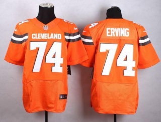 Nike Cleveland Browns -74 Cameron Erving Orange Alternate Men's Stitched NFL New Elite Jersey