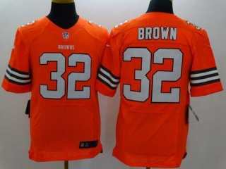 Nike Cleveland Browns -32 Jim Brown Orange Alternate Men's Stitched NFL Elite Jersey