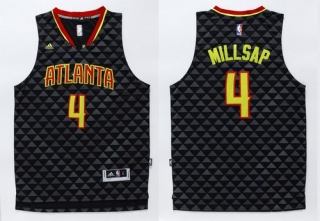 Atlanta Hawks -4 Paul Millsap Black Swingman Stitched NBA Jersey