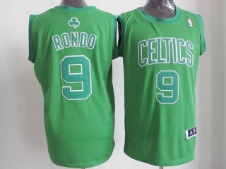 Boston Celtics -9 Rajon Rondo Green Big Color Fashion Stitched NBA Jersey