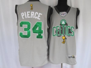 Boston Celtics -34 Paul Pierce Stitched Grey 2010 Finals Commemorative NBA Jersey