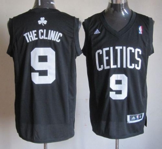 Boston Celtics -9 Rajon Rondo Black The Clinic Stitched NBA Jersey