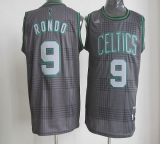 Boston Celtics -9 Rajon Rondo Black Rhythm Fashion Stitched NBA Jersey