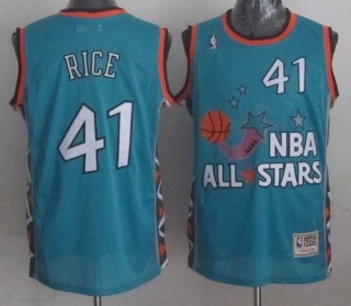 Mitchell And Ness Charlotte Hornets -41 Glen Rice Light Blue 1996 All Star Stitched NBA Jersey