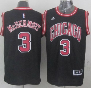 Revolution 30 Chicago Bulls -3 Doug McDermott Black Stitched NBA Jersey
