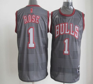 Chicago Bulls -1 Derrick Rose Black Rhythm Fashion Stitched NBA Jersey