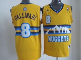 Denver Nuggets -8 Danilo Gallinari Yellow Alternate Stitched NBA Jersey