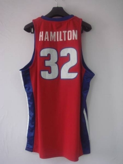 Detroit Pistons -32 Richard Hamilton Stitched Red NBA Jersey
