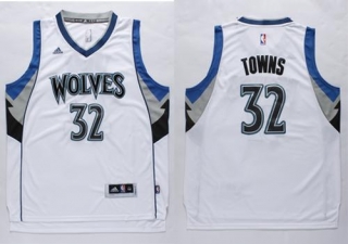 Minnesota Timberwolves -32 Karl-Anthony Towns White Stitched NBA Jersey