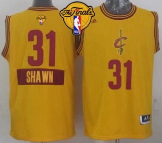 Cleveland Cavaliers -31 Shawn Marion Yellow 2014-15 Christmas Day The Finals Patch Stitched NBA Jers