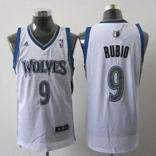 Minnesota Timberwolves -9 Ricky Rubio Revolution 30 White Stitched NBA Jersey
