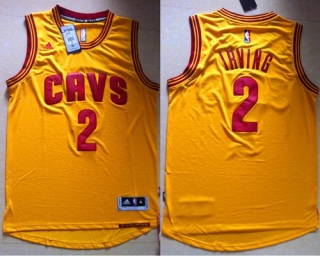 Cleveland Cavaliers -2 Kyrie Irving Yellow Alternate Stitched NBA Jersey