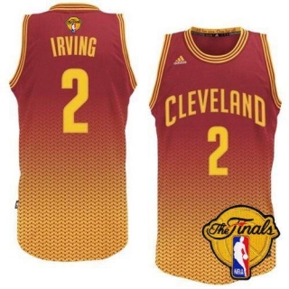 Cleveland Cavaliers -2 Kyrie Irving Red Resonate Fashion Swingman The Finals Patch Stitched NBA Jers