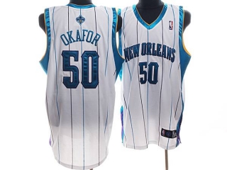 New Orleans Pelicans -50 Emeka Okafor Stitched White NBA Jersey