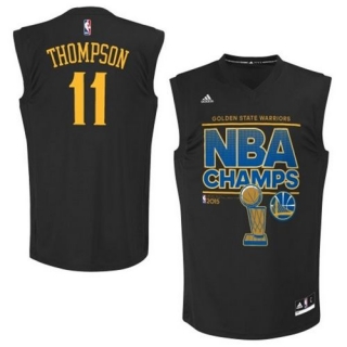 Golden State Warriors -11 Klay Thompson Black 2015 NBA Finals Champions Stitched NBA Jersey