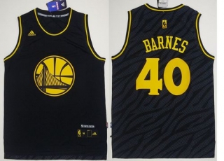 Golden State Warriors -40 Harrison Barnes Black Precious Metals Fashion Stitched NBA Jersey