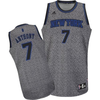 New York Knicks -7 Carmelo Anthony Grey Static Fashion Stitched NBA Jersey