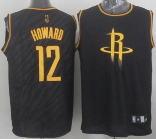 Houston Rockets -12 Dwight Howard Black Precious Metals Fashion Stitched NBA Jersey