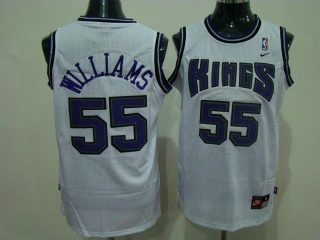 Sacramento Kings -55 Jason Williams Stitched White NBA Jersey