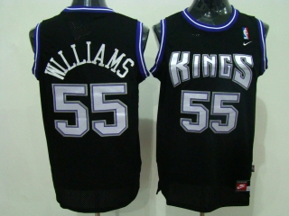Sacramento Kings -55 Jason Williams Stitched Black NBA Jersey