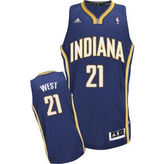 Indiana Pacers -21 David West Navy Blue Road Stitched NBA Jersey