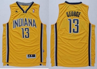 Revolution 30 Indiana Pacers -13 Paul George Yellow Stitched NBA Jersey