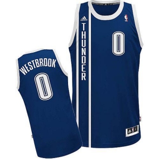 Oklahoma City Thunder -0 Russell Westbrook Blue Alternate Stitched NBA Jersey
