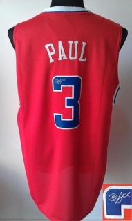 Revolution 30 Autographed Los Angeles Clippers -3 Chris Paul Red Stitched NBA Jersey