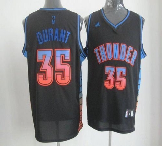 Oklahoma City Thunder -35 Kevin Durant Black Stitched NBA Vibe Jersey