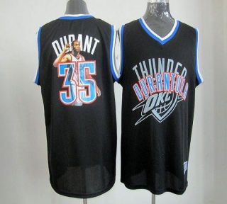 Oklahoma City Thunder -35 Kevin Durant Black Majestic Athletic Notorious Fashion Stitched NBA Jersey