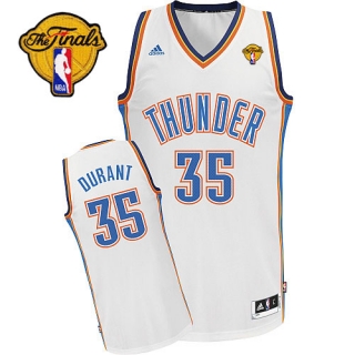 Revolution 30 Oklahoma City Thunder -35 Kevin Durant White Finals Patch Stitched NBA Jersey