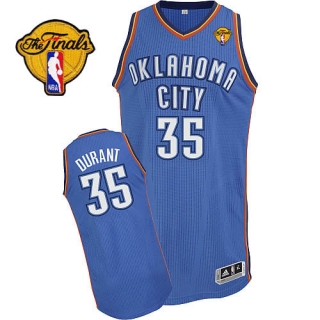 Revolution 30 Oklahoma City Thunder -35 Kevin Durant Blue Finals Patch Stitched NBA Jersey