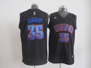 Oklahoma City Thunder -35 Kevin Durant Black Fashion Stitched NBA Jersey