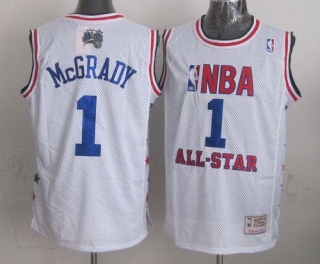 Mitchell And Ness Orlando Magic -1 Tracy Mcgrady White 2003 All Star Stitched NBA Jersey