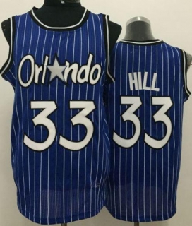 Orlando Magic -33 Grant Hill Blue Throwback Stitched NBA Jerseys