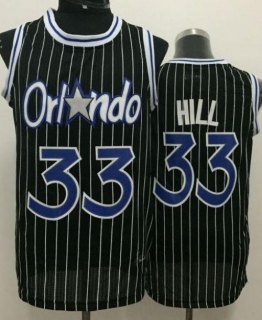 Orlando Magic -33 Grant Hill Black Throwback Stitched NBA Jersey