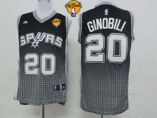 San Antonio Spurs -20 Manu Ginobili Black Resonate Fashion Swingman Finals Patch Stitched NBA Jersey