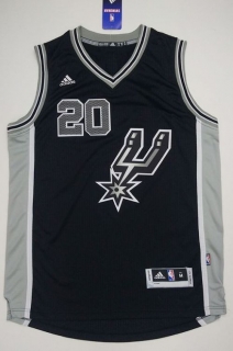 San Antonio Spurs -20 Manu Ginobili Black New Road Stitched NBA Jersey