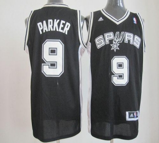 Revolution 30 San Antonio Spurs -9 Tony Parker Black Stitched NBA Jersey