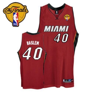 Miami Heat -40 Udonis Haslem Red Finals Patch Stitched NBA Jersey