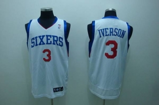Philadelphia 76ers -3 Allen Iverson Stitched White NBA Jersey
