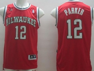 Revolution 30 Milwaukee Bucks -12 Jabari Parker Red Stitched NBA Jersey