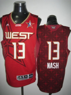 Phoenix Suns -13 Steve Nash Stitched Red 2010 All Star NBA Jersey