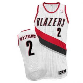 Revolution 30 Portland Trail Blazers -2 Wesley Matthews White Stitched NBA Jersey
