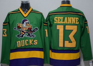 Anaheim Ducks -13 Teemu Selanne Green CCM Throwback Stitched NHL Jersey