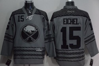 Buffalo Sabres -15 Jack Eichel Charcoal Cross Check Fashion Stitched NHL Jersey