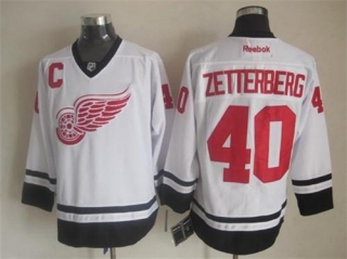 Detroit Red Wings -40 Henrik Zetterberg White Fashion Stitched NHL Jersey