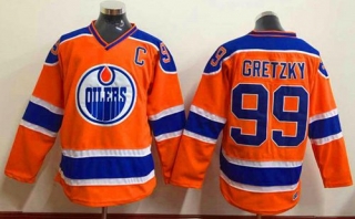 Edmonton Oilers -99 Wayne Gretzky Orange CCM Throwback Stitched NHL Jersey